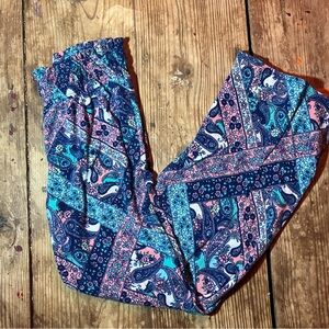 Mudd Kids Bottoms in Blue and Pink Paisley